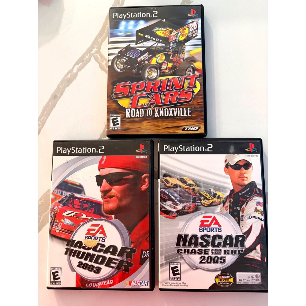PlayStation 2 Racing Bundle NASCAR Sprint Cars PS2 Games Lot 3 , Racing, Sports
